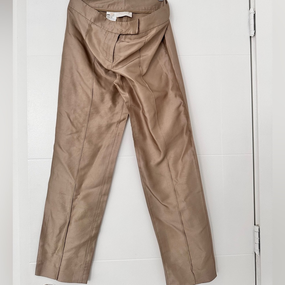 AUTHENTIC VALENTINO SILK TROUSERS - color beige nude- classy and sexy